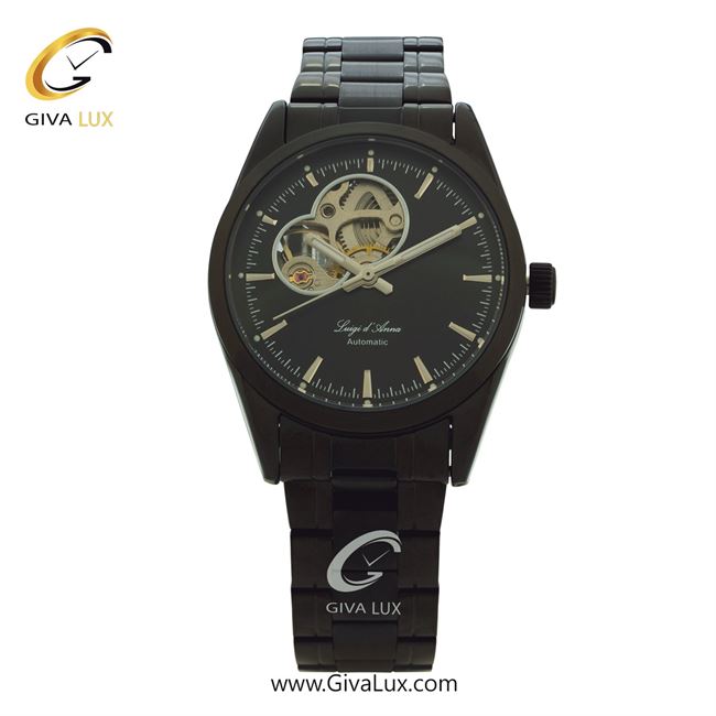 ساعت مچی اورجینال زنانه LdA | لوئیجی د آنا | Luigi d'Ana مشکی | مشکی| مشکی| کد رفرنس 2443